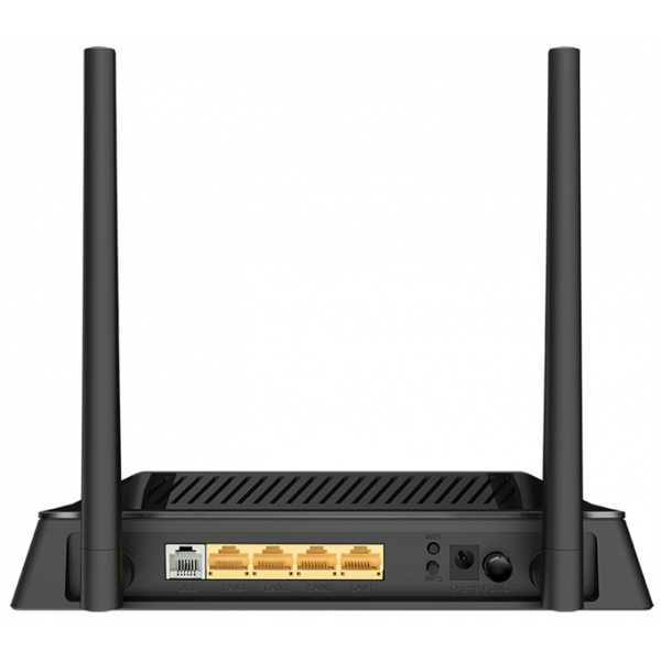 Роутер D-Link DSL-224/R1A, VDSL2/ADSL2+ Annex A Wireless N300 Router.1 RJ-11 DSL port, 4 10/100Base-TX LAN ports, 802.11b/g/n compatible, 802.11n up to 300Mbps with internal 2 dBi antennas, VDSL2 standards: