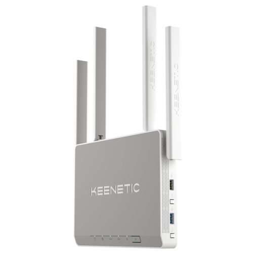 Keenetic Giga (KN-1011), Гигабитный интернет-центр с двухдиапазонным Mesh Wi-Fi 6 AX1800, усилителем сигнала и анализатором спектра Wi-Fi, 5-портовым Smart-коммутатором, портами SFP, USB 3.0 и 2.0