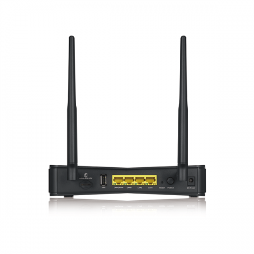 LTE Cat.6 Wi-Fi маршрутизатор Zyxel LTE3301-PLUS (вставляется сим-карта), 1xLAN/WAN GE, 3x LAN GE, 802.11ac (2,4 и 5 ГГц) до 300+867 Мбит/с, 1xUSB2.0, 2 разъема SMA-F (для внешних LTE антенн)