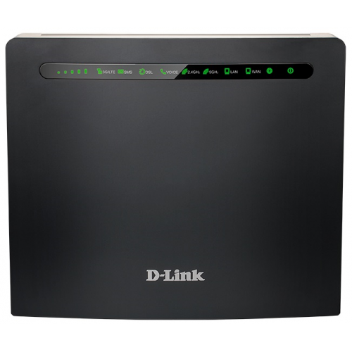 Маршрутизатор D-Link DWR-980/4HDA1E, Wireless AC1200 4G LTE Router with 1 USIM/SIM Slot, 1 10/100/1000Base-TX WAN port, 4 10/100/1000Base-TX LAN ports, 2 FXS ports, 1 ADSL/VDSL port and 1 USB Port. 802.11b/g/n co