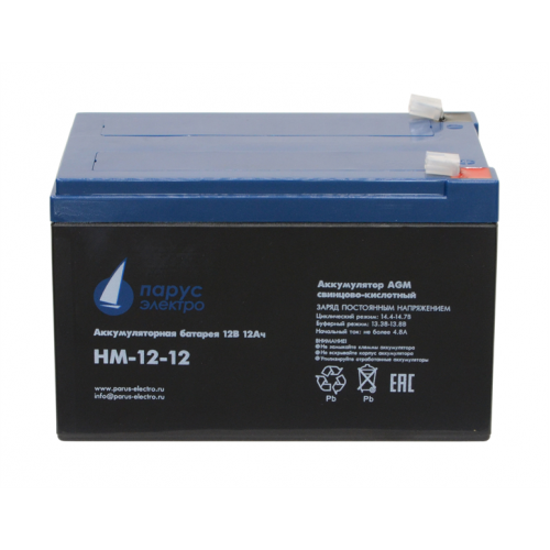  Парус-электро Аккумуляторная батарея для ИБП  HM-12-12 (AGM/12В/12,0Ач/клемма F2)