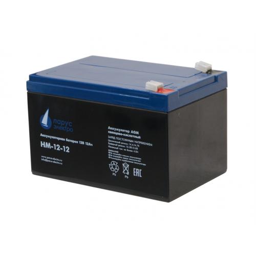  Парус-электро Аккумуляторная батарея для ИБП  HM-12-12 (AGM/12В/12,0Ач/клемма F2)