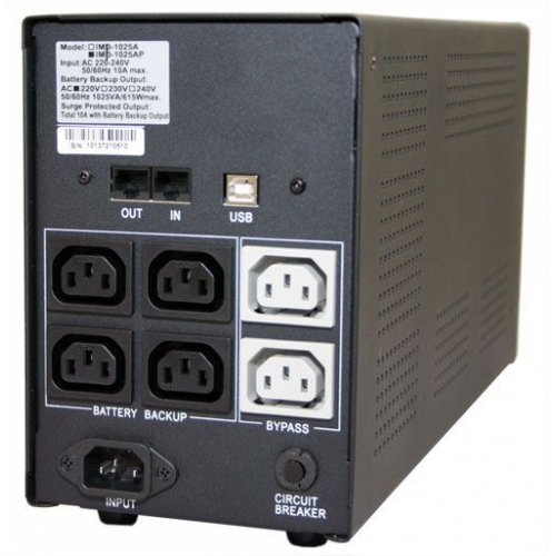 Источник бесперебойного питания Powercom Back-UPS IMPERIAL, Line-Interactive, 2000VA/1200W, Tower, IEC, USB (671480)