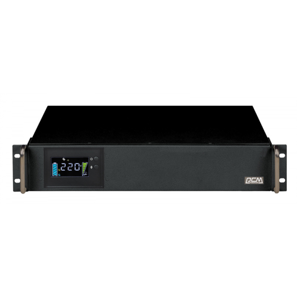 Источник бесперебойного питания Powercom King Pro RM, Line-Interactive, 1500VA/1200W, Rack mount 2U, IEC, Serial+USB, SmartSlot, LCD, black (1152600)