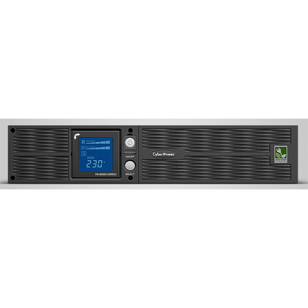 Источник бесперебойного питания CyberPower PR1000ELCDRT2UA Line-Interactive 1000VA/900W USB/RS-232/Dry/EPO/SNMPslot/RJ11/45 (8 IEC С13)