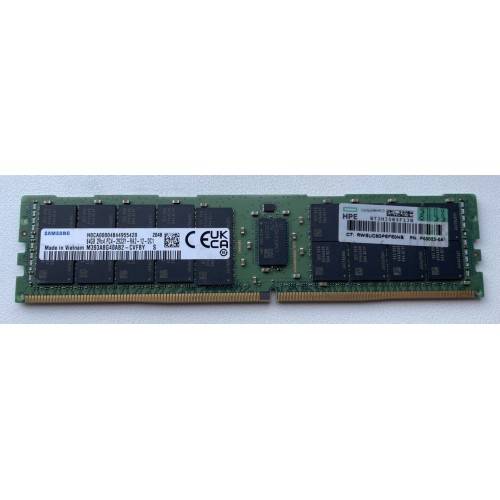 64GB (1x64GB) Dual Rank x4 DDR4-2933 CAS-21-21-21 Registered Memory Kit (p/n P00930-B21, P03053-0A*, P06192-001) 